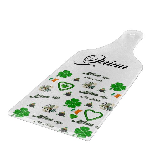 Happy St. Patrick's Day Glass Cutting Board Schneidebrett (Ecke)