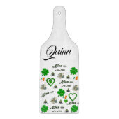Happy St. Patrick's Day Glass Cutting Board Schneidebrett (Vorderseite)