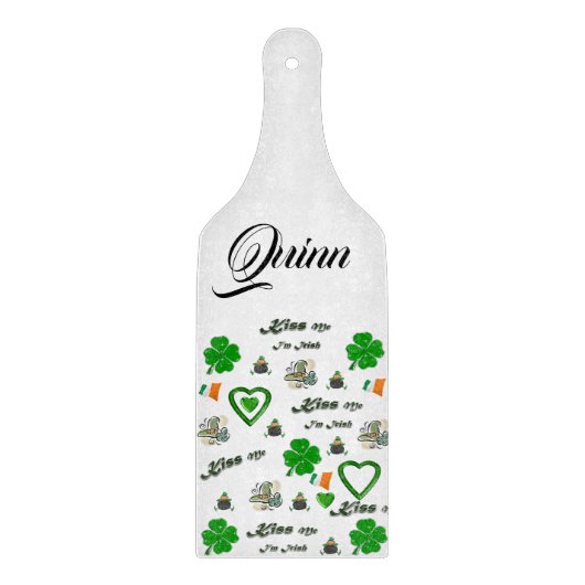 Happy St. Patrick's Day Glass Cutting Board Schneidebrett (Vorderseite)