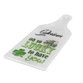 Happy St. Patrick's Day Glass Cutting Board Schneidebrett (Ecke)