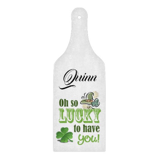 Happy St. Patrick's Day Glass Cutting Board Schneidebrett (Vorderseite)