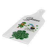Happy St. Patrick's Day Glass Cutting Board Schneidebrett (Ecke)
