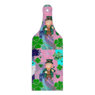 Happy St. Patrick's Day Glass Cutting Board Schneidebrett