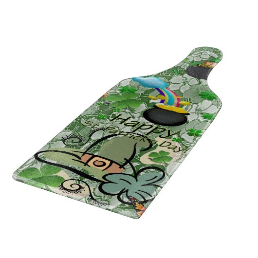 Happy St. Patrick's Day Glass Cutting Board Schneidebrett (Ecke)