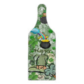Happy St. Patrick's Day Glass Cutting Board Schneidebrett (Vorderseite)