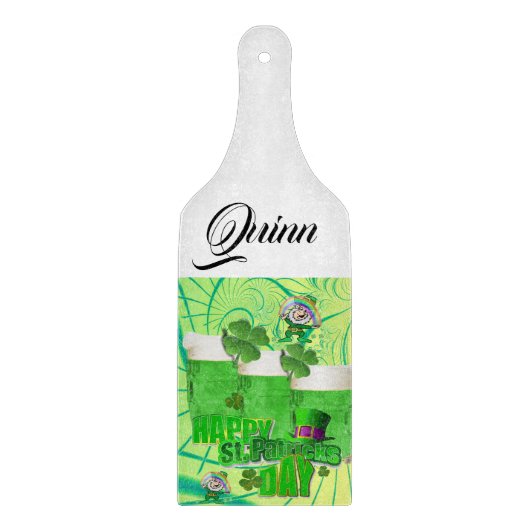 Happy St. Patrick's Day Glass Cutting Board Schneidebrett (Vorderseite)