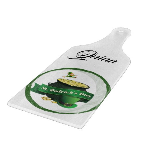 Happy St. Patrick's Day Glass Cutting Board Schneidebrett (Ecke)