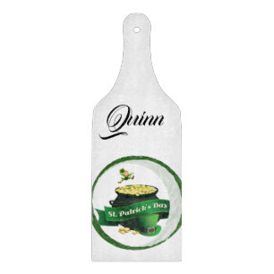Happy St. Patrick's Day Glass Cutting Board Schneidebrett