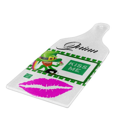 Happy St. Patrick's Day Glass Cutting Board Schneidebrett (Ecke)