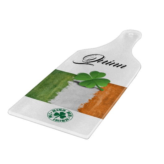 Happy St. Patrick's Day Glass Cutting Board Schneidebrett (Ecke)
