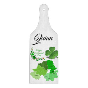 Happy St. Patrick's Day Glass Cutting Board Schneidebrett