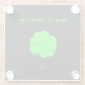 Happy St. Patrick's Day Glass Untersetzer (Rückseite)
