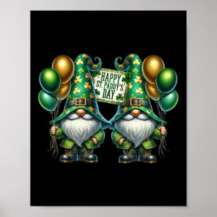 Happy St Patricks Day Gnome for Women and Men St P Poster