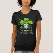 Happy St. Patrick's Day Gnome Kleeblatt T-Shirt (Vorderseite)