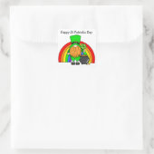 Happy St Patrick's Day | Gnome Leprechaun Quadratischer Aufkleber (Tasche)