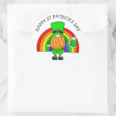 Happy St Patrick's Day | Gnome Leprechaun Runder Aufkleber (Tasche)