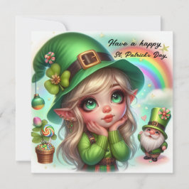 Happy St Patrick's Day Gnome und Leprechaun Feiertagskarte