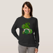 Happy St Patrick's Day Gnome with Leopard Sunflowe T-Shirt (Vorne ganz)