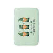 Happy St Patricks Day Gnomes Green Badematte (Vorderseite Vertikal)