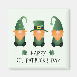 Happy St Patricks Day Gnomes Green Magnet