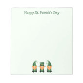 Happy St Patricks Day Gnomes Green Notizblock (Vorderseite)