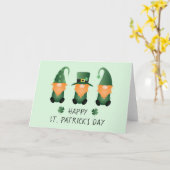 Happy St Patricks Day Gnomes Green Orange Karte (Gelbe Blume)