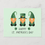 Happy St Patricks Day Gnomes Green Orange Postkarte (Vorderseite)