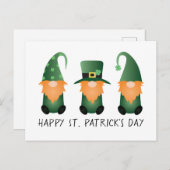 Happy St Patricks Day Gnomes Green Orange Postkarte (Vorne/Hinten)