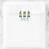 Happy St Patricks Day Gnomes Green Orange Quadratischer Aufkleber (Tasche)