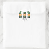 Happy St Patricks Day Gnomes Green Orange Runder Aufkleber (Tasche)