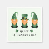 Happy St Patricks Day Gnomes Green Orange Serviette (Vorderseite)