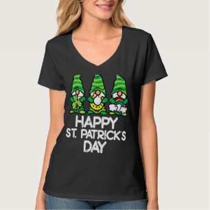 Happy St Patricks Day Gnomes Saint Paddys Pattys W T-Shirt