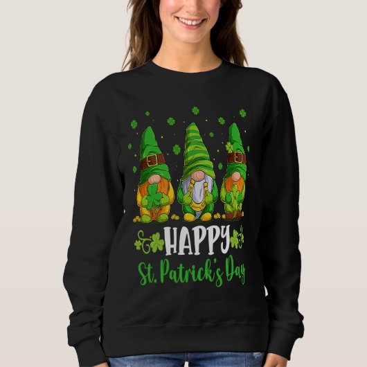Happy St Patricks day gnomes Shamrock Lucky boys g Sweatshirt (Vorderseite)