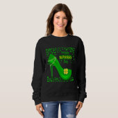 Happy St Patrick's Day Go Lucky Irish Shamrock Gif Sweatshirt (Vorne ganz)