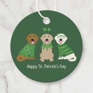 Happy St Patricks Day Golden Retriever Hunde Geschenkanhänger