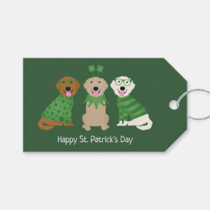 Happy St Patricks Day Golden Retriever Hunde Geschenkanhänger