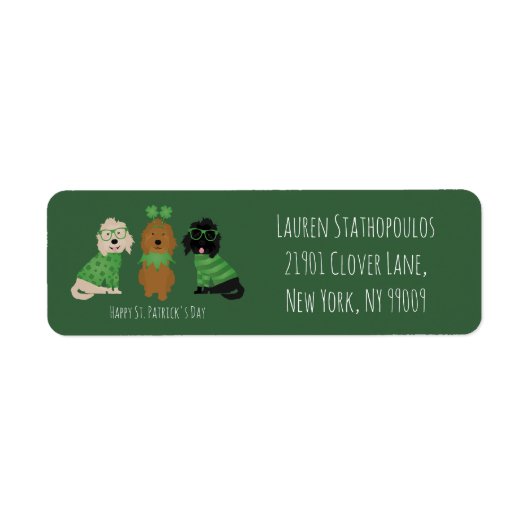 Happy St Patricks Day Goldendoodle Hunde (Vorne)