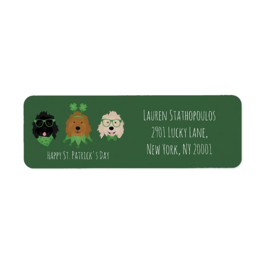 Happy St Patricks Day Goldendoodle Hunde (Vorne)