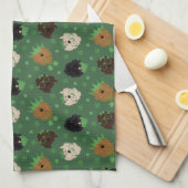 Happy St Patricks Day Goldendoodle Hunde Geschirrtuch (Viertel Falte)