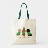 Happy St Patricks Day Goldendoodle Hunde Tragetasche (Rückseite)