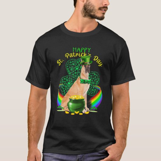 Happy St Patricks Day Great Dane Leprechaun Hat Sh T-Shirt (Vorderseite)