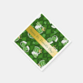 Happy St. Patrick's Day Green Beer Napkins Serviette (Ecke)