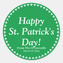 Happy St. Patrick's Day Green Clovers individuelle