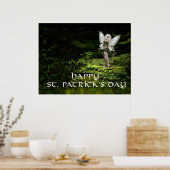 Happy St. Patrick's Day - Green Fairy 1 Print Poster (Küche)