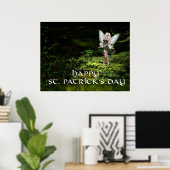 Happy St. Patrick's Day - Green Fairy 1 Print Poster (Heimbüro)