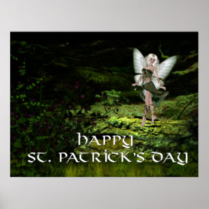 Happy St. Patrick's Day - Green Fairy 1 Print Poster