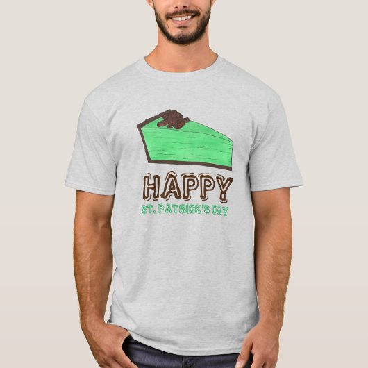 Happy St. Patrick's Day Green Grasshopper Pie T-Shirt (Vorderseite)