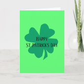 Happy St Patrick's Day Green Irish Kleeblatt 2025 Karte (Vorderseite)