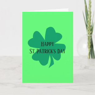Happy St Patrick's Day Green Irish Kleeblatt 2025 Karte