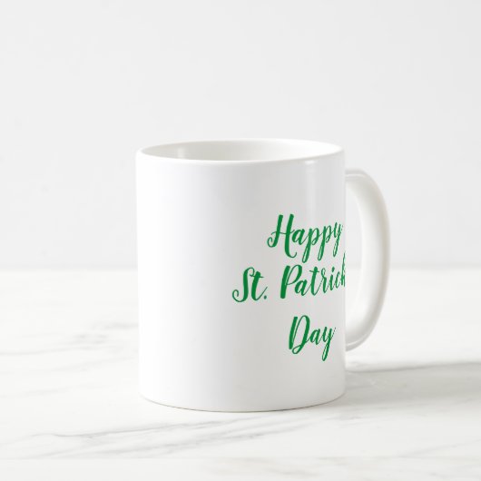 Happy St. Patrick's Day Green Kaffeetasse (VorderseiteRechts)